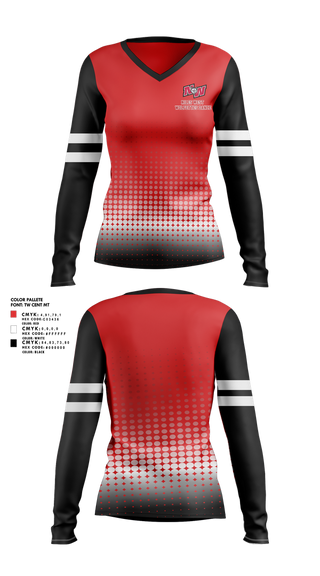 Womens Long Sleeve Vneck Shirt, Niles West Wolfettes Dance, Spirit Store, Teamtime, Team time, sublimation, custom sports apparel, team uniforms, spirit wear, spiritwear, sports uniforms, custom shirts, team store, custom team store, fundraiser sports, apparel fundraiser