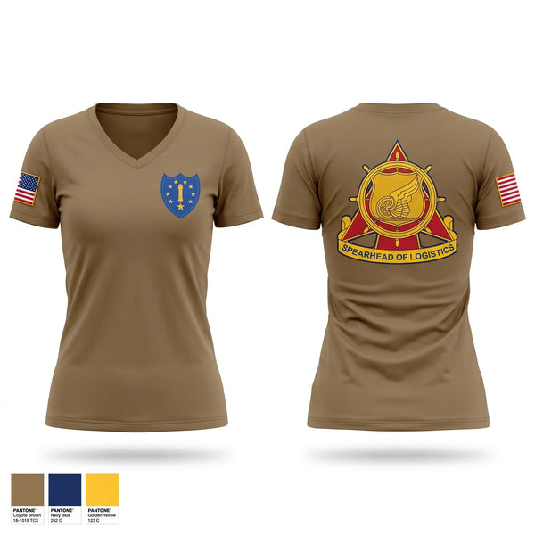 Womens Short Sleeve Vneck Shirt, 744th FSC, National Guard, Teamtime, Team time, sublimation, custom sports apparel, team uniforms, spirit wear, spiritwear, sports uniforms, custom shirts, team store, custom team store, fundraiser sports, apparel fundraiser