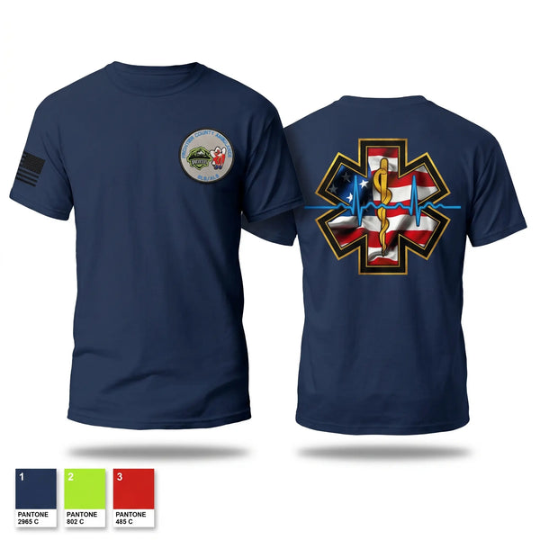 Old School Cotton Feel Shirt, Frontier County Ambulance, EMS/EMT, Teamtime, Team time, sublimation, custom sports apparel, team uniforms, spirit wear, spiritwear, sports uniforms, custom shirts, team store, custom team store, fundraiser sports, apparel fundraiser