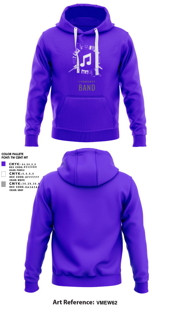 Hoodie, Lynhurst Bands, Spirit Store, Teamtime, Team time, sublimation, custom sports apparel, team uniforms, spirit wear, spiritwear, sports uniforms, custom shirts, team store, custom team store, fundraiser sports, apparel fundraiser