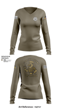 1-320th 33901003 Women's Long Sleeve V-neck Shirt - 100