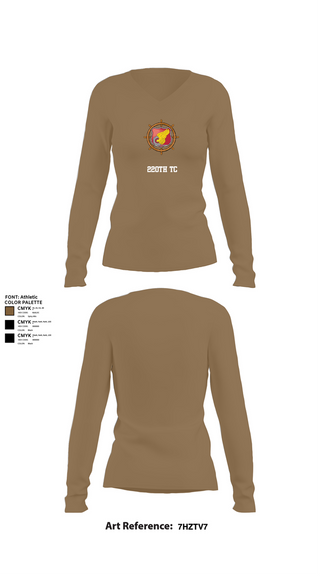 Womens Long Sleeve Vneck Shirt, 220th TC, , Teamtime, Team time, sublimation, custom sports apparel, team uniforms, spirit wear, spiritwear, sports uniforms, custom shirts, team store, custom team store, fundraiser sports, apparel fundraiser