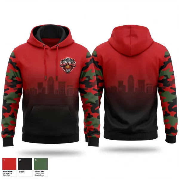 Hoodie, Derby City Devils, Men's Basketball, Teamtime, Team time, sublimation, custom sports apparel, team uniforms, spirit wear, spiritwear, sports uniforms, custom shirts, team store, custom team store, fundraiser sports, apparel fundraiser