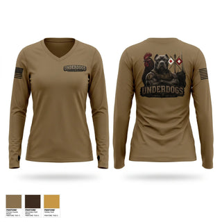 Womens Long Sleeve Vneck Shirt, 156th ESB 2nd Platoon, Army, Teamtime, Team time, sublimation, custom sports apparel, team uniforms, spirit wear, spiritwear, sports uniforms, custom shirts, team store, custom team store, fundraiser sports, apparel fundraiser