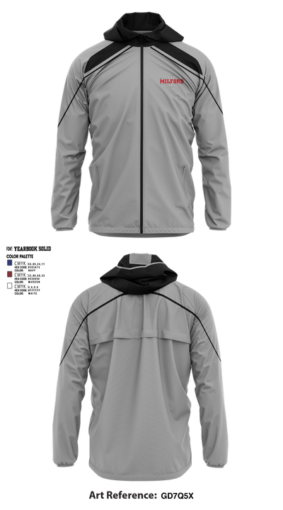 Milford Eagles Pop Warner Football and Cheer 85500081 Windbreaker - 9