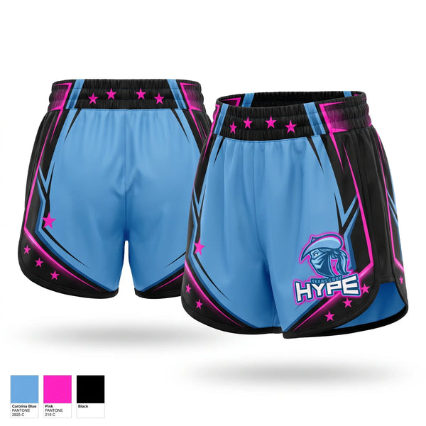 Womens Shorts, Texas Hype, Softball, Teamtime, Team time, sublimation, custom sports apparel, team uniforms, spirit wear, spiritwear, sports uniforms, custom shirts, team store, custom team store, fundraiser sports, apparel fundraiser