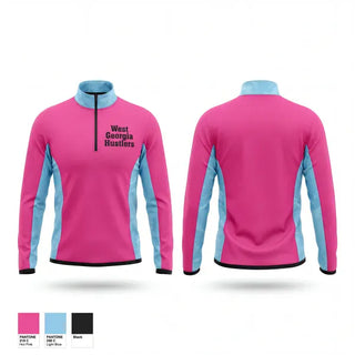 Quarter Zip Jacket, West Georgia Hustlers, Baseball, Teamtime, Team time, sublimation, custom sports apparel, team uniforms, spirit wear, spiritwear, sports uniforms, custom shirts, team store, custom team store, fundraiser sports, apparel fundraiser