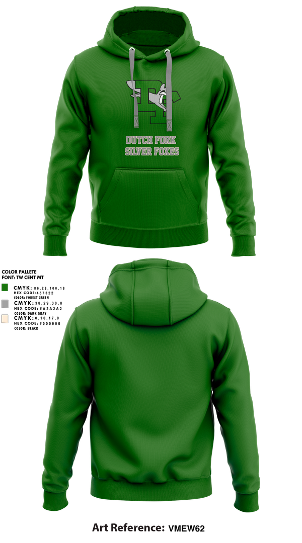 Hoodie, Dutch Fork Silver Foxes, , Teamtime, Team time, sublimation, custom sports apparel, team uniforms, spirit wear, spiritwear, sports uniforms, custom shirts, team store, custom team store, fundraiser sports, apparel fundraiser