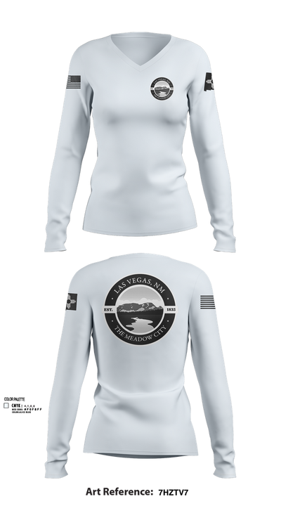 Las Vegas 60845219 Women's Long Sleeve V-neck Shirt - 17
