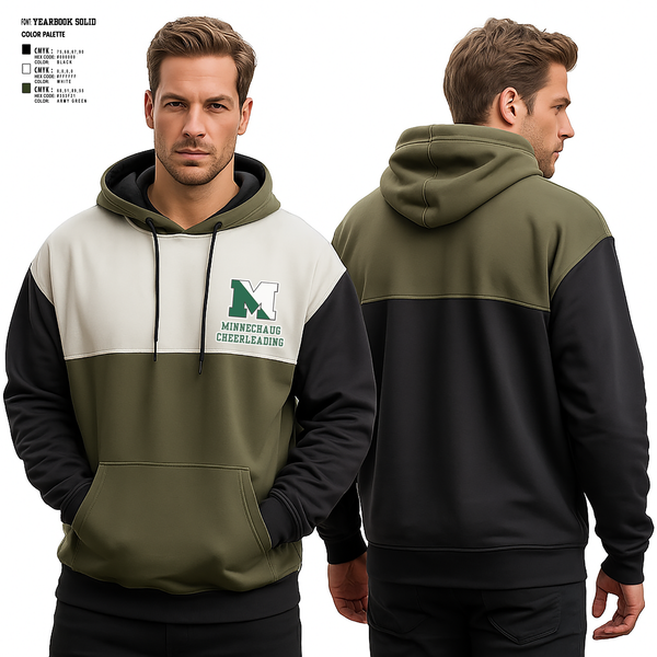 Hoodie, Minnechaug Regional High School Cheer, Cheer, Teamtime, Team time, sublimation, custom sports apparel, team uniforms, spirit wear, spiritwear, sports uniforms, custom shirts, team store, custom team store, fundraiser sports, apparel fundraiser