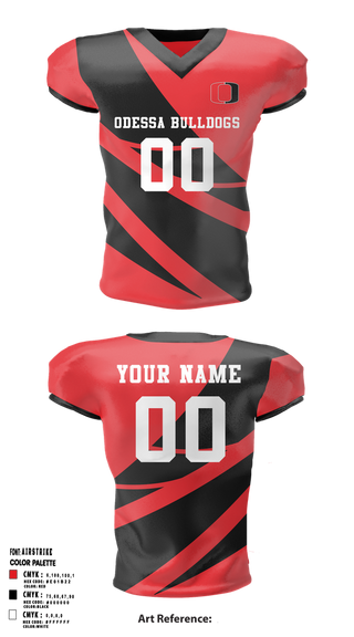 Football Jersey, Odessa R-VII Bulldogs Football, , Teamtime, Team time, sublimation, custom sports apparel, team uniforms, spirit wear, spiritwear, sports uniforms, custom shirts, team store, custom team store, fundraiser sports, apparel fundraiser