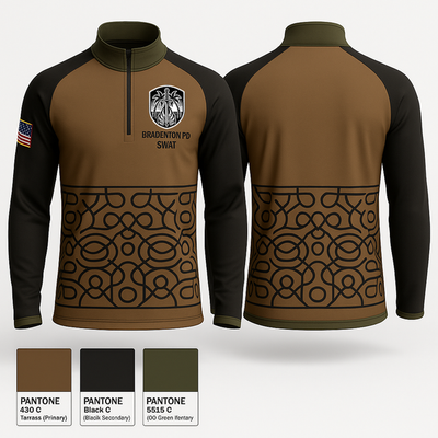 Bradenton PD Swat 16994731 Quarter Zip Jacket - 1