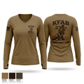 386th ESFS Women's Long Sleeve V-neck Shirt - 1
