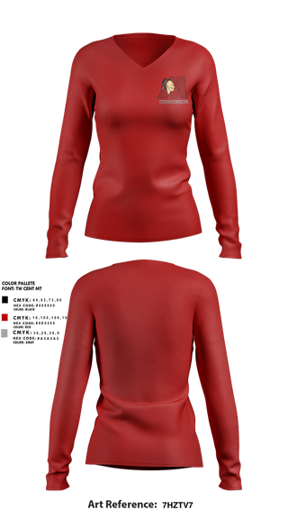 Womens Long Sleeve Vneck Shirt, Matoaca High School Volleyball, Women's Volleyball, Teamtime, Team time, sublimation, custom sports apparel, team uniforms, spirit wear, spiritwear, sports uniforms, custom shirts, team store, custom team store, fundraiser sports, apparel fundraiser