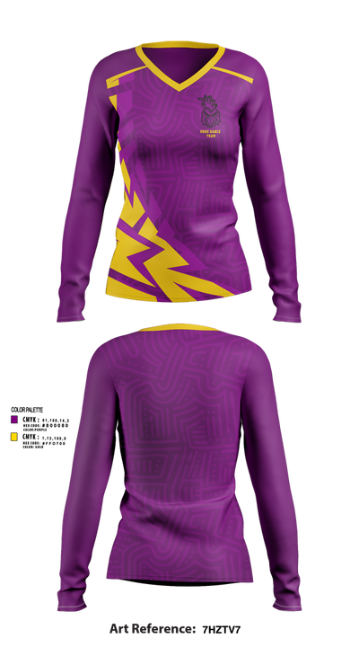PHHS Dance Team 93215785 Women's Long Sleeve V-neck Shirt - 42