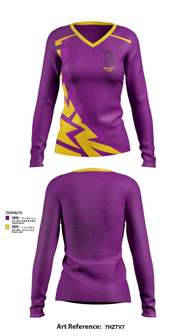 Womens Long Sleeve Vneck Shirt, PHHS Dance Team, Spirit Store, Teamtime, Team time, sublimation, custom sports apparel, team uniforms, spirit wear, spiritwear, sports uniforms, custom shirts, team store, custom team store, fundraiser sports, apparel fundraiser