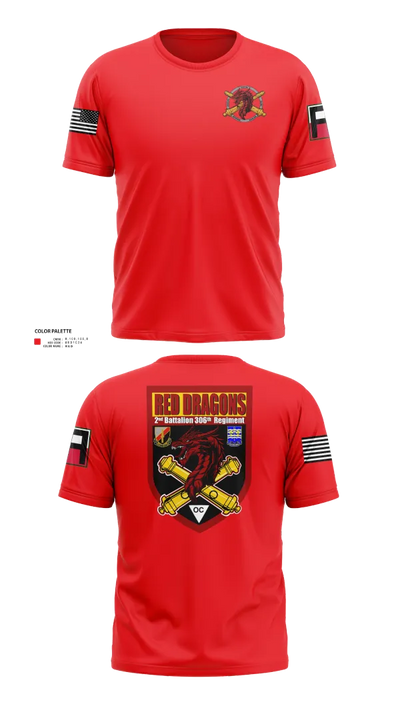 2-306th FAR 32661522 Short Sleeve Performance Shirt - 23