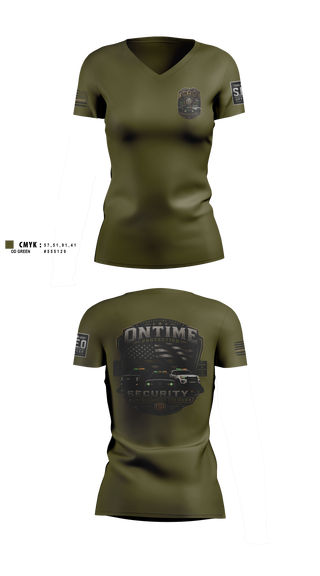 Womens Short Sleeve Vneck Shirt, On time protection, , Teamtime, Team time, sublimation, custom sports apparel, team uniforms, spirit wear, spiritwear, sports uniforms, custom shirts, team store, custom team store, fundraiser sports, apparel fundraiser