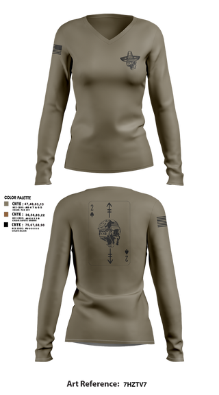 Womens Long Sleeve Vneck Shirt, Savages, Army, Teamtime, Team time, sublimation, custom sports apparel, team uniforms, spirit wear, spiritwear, sports uniforms, custom shirts, team store, custom team store, fundraiser sports, apparel fundraiser