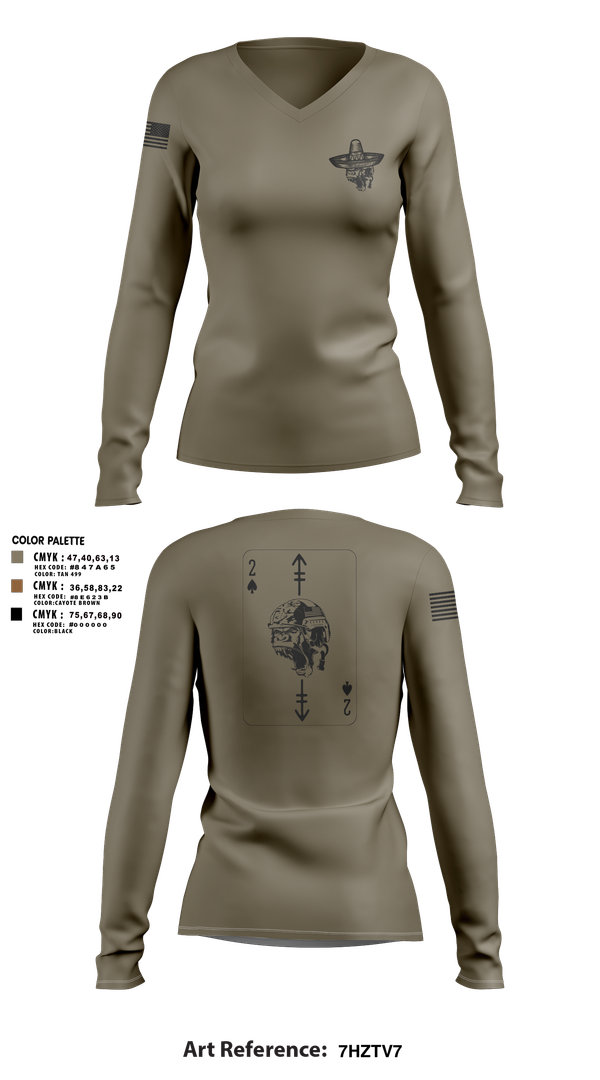 Womens Long Sleeve Vneck Shirt, Savages, Army, Teamtime, Team time, sublimation, custom sports apparel, team uniforms, spirit wear, spiritwear, sports uniforms, custom shirts, team store, custom team store, fundraiser sports, apparel fundraiser