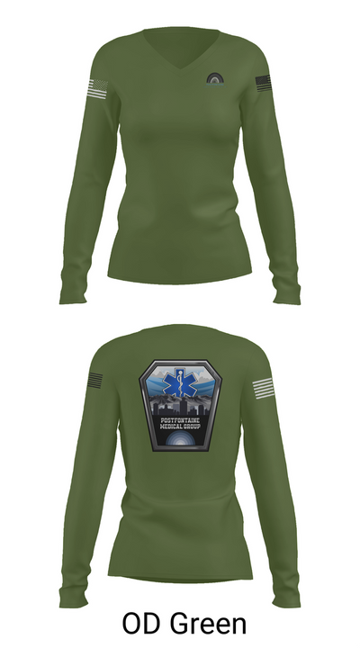 Union Medical Services 64741548 Women's Long Sleeve V-neck Shirt - 57