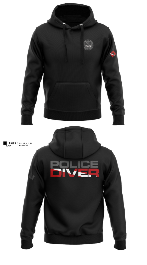 Hoodie, Hamilton County Police Association Dive Team, Police, Teamtime, Team time, sublimation, custom sports apparel, team uniforms, spirit wear, spiritwear, sports uniforms, custom shirts, team store, custom team store, fundraiser sports, apparel fundraiser
