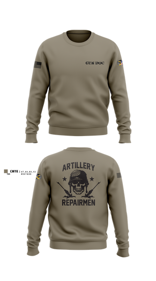 Crew Neck Sweatshirt, 1-320th FA, Fox Battery, , Teamtime, Team time, sublimation, custom sports apparel, team uniforms, spirit wear, spiritwear, sports uniforms, custom shirts, team store, custom team store, fundraiser sports, apparel fundraiser