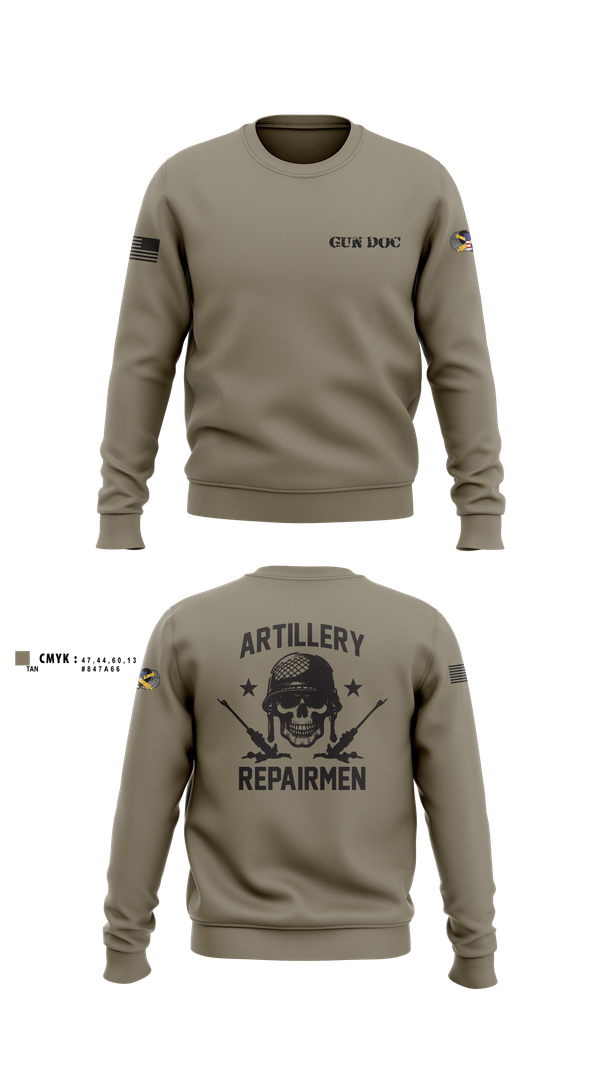 Crew Neck Sweatshirt, 1-320th FA, Fox Battery, , Teamtime, Team time, sublimation, custom sports apparel, team uniforms, spirit wear, spiritwear, sports uniforms, custom shirts, team store, custom team store, fundraiser sports, apparel fundraiser