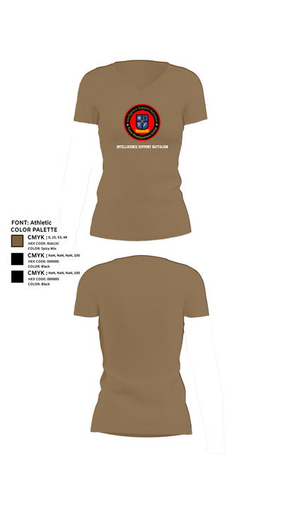 Intelligence Support Battalion 57442174 Women's Short Sleeve V-neck Shirt - 4