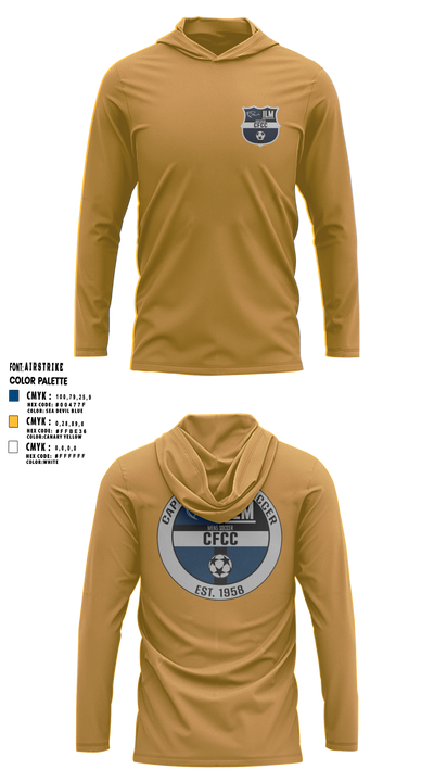 Cape Fear Community College Soccer 4526696 Long Sleeve Performance Shirt with hood - 6