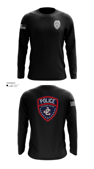 Long Sleeve Performance Shirt, Jefferson College Police Department, Police, Teamtime, Team time, sublimation, custom sports apparel, team uniforms, spirit wear, spiritwear, sports uniforms, custom shirts, team store, custom team store, fundraiser sports, apparel fundraiser