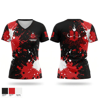 Womens Short Sleeve Vneck Shirt, UNORTHODOX PAINTBALL, Spirit Store, Teamtime, Team time, sublimation, custom sports apparel, team uniforms, spirit wear, spiritwear, sports uniforms, custom shirts, team store, custom team store, fundraiser sports, apparel fundraiser