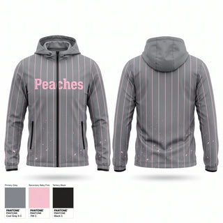 Windbreaker, Peaches, Softball, Teamtime, Team time, sublimation, custom sports apparel, team uniforms, spirit wear, spiritwear, sports uniforms, custom shirts, team store, custom team store, fundraiser sports, apparel fundraiser