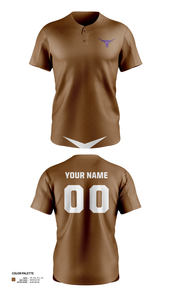 Two Button Softball Jersey, Longhorns, Softball, Teamtime, Team time, sublimation, custom sports apparel, team uniforms, spirit wear, spiritwear, sports uniforms, custom shirts, team store, custom team store, fundraiser sports, apparel fundraiser