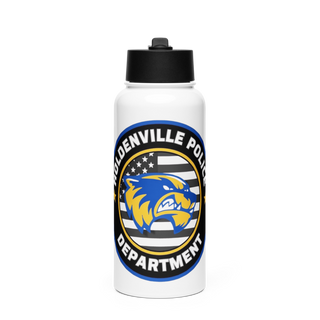 Holdenville PD Stainless Steel Water Bottle with a Straw Lid