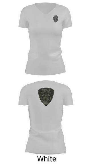 Womens Short Sleeve Vneck Shirt, Butler Police Department, Police, Teamtime, Team time, sublimation, custom sports apparel, team uniforms, spirit wear, spiritwear, sports uniforms, custom shirts, team store, custom team store, fundraiser sports, apparel fundraiser