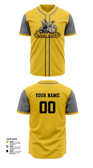 Full Button Baseball Jersey, Sheffield Knights, Baseball, Teamtime, Team time, sublimation, custom sports apparel, team uniforms, spirit wear, spiritwear, sports uniforms, custom shirts, team store, custom team store, fundraiser sports, apparel fundraiser