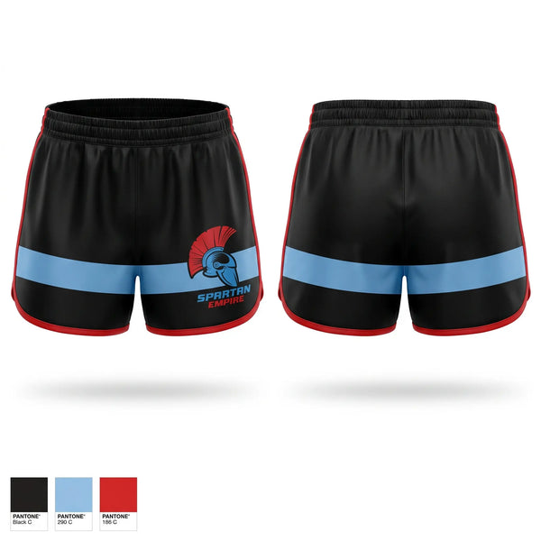 Womens Shorts, Spartans, , Teamtime, Team time, sublimation, custom sports apparel, team uniforms, spirit wear, spiritwear, sports uniforms, custom shirts, team store, custom team store, fundraiser sports, apparel fundraiser