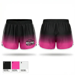 Womens Shorts, Pittsburgh Ballers, Women's Basketball, Teamtime, Team time, sublimation, custom sports apparel, team uniforms, spirit wear, spiritwear, sports uniforms, custom shirts, team store, custom team store, fundraiser sports, apparel fundraiser