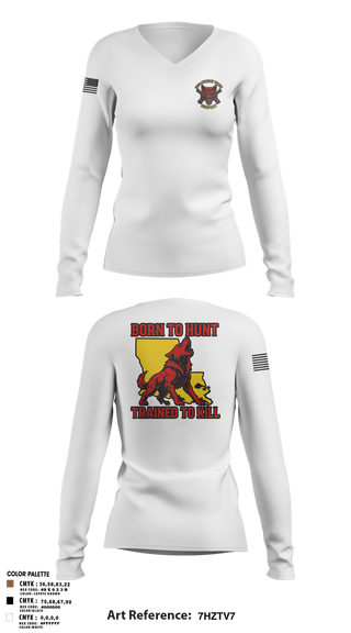 Womens Long Sleeve Vneck Shirt, 239th Military Police Company, , Teamtime, Team time, sublimation, custom sports apparel, team uniforms, spirit wear, spiritwear, sports uniforms, custom shirts, team store, custom team store, fundraiser sports, apparel fundraiser
