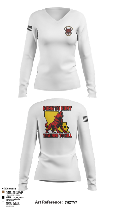 Womens Long Sleeve Vneck Shirt, 239th Military Police Company, , Teamtime, Team time, sublimation, custom sports apparel, team uniforms, spirit wear, spiritwear, sports uniforms, custom shirts, team store, custom team store, fundraiser sports, apparel fundraiser