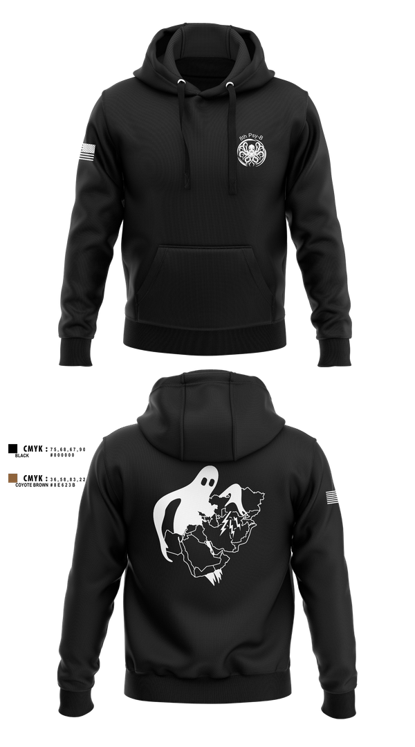 Hoodie, A Co 8th Psy-B, Army, Teamtime, Team time, sublimation, custom sports apparel, team uniforms, spirit wear, spiritwear, sports uniforms, custom shirts, team store, custom team store, fundraiser sports, apparel fundraiser