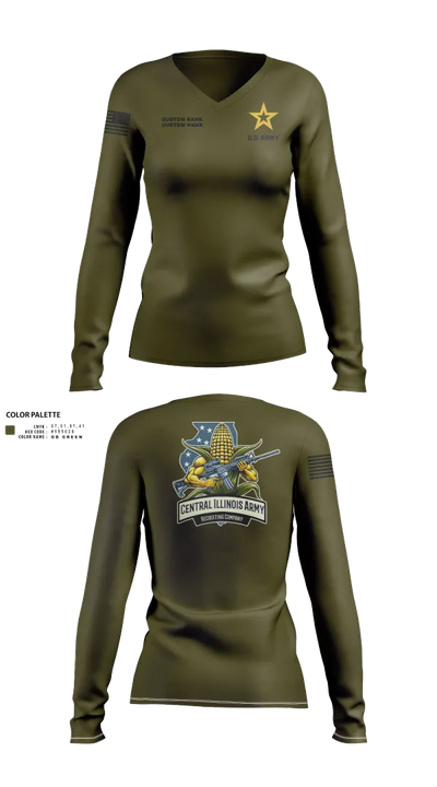 Central Illinois Company 28481614 Women's Long Sleeve V-neck Shirt - 121