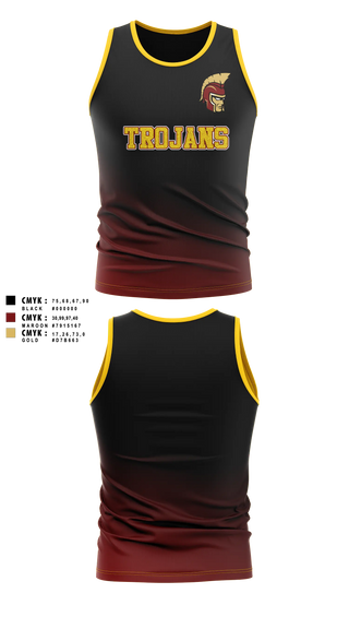 Tank Top, Minnesota State Academy for the Deaf Trojans, Cheer, Teamtime, Team time, sublimation, custom sports apparel, team uniforms, spirit wear, spiritwear, sports uniforms, custom shirts, team store, custom team store, fundraiser sports, apparel fundraiser