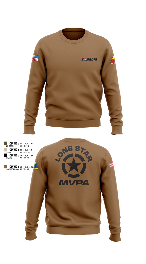 Crew Neck Sweatshirt, Lone Star MVPA, , Teamtime, Team time, sublimation, custom sports apparel, team uniforms, spirit wear, spiritwear, sports uniforms, custom shirts, team store, custom team store, fundraiser sports, apparel fundraiser