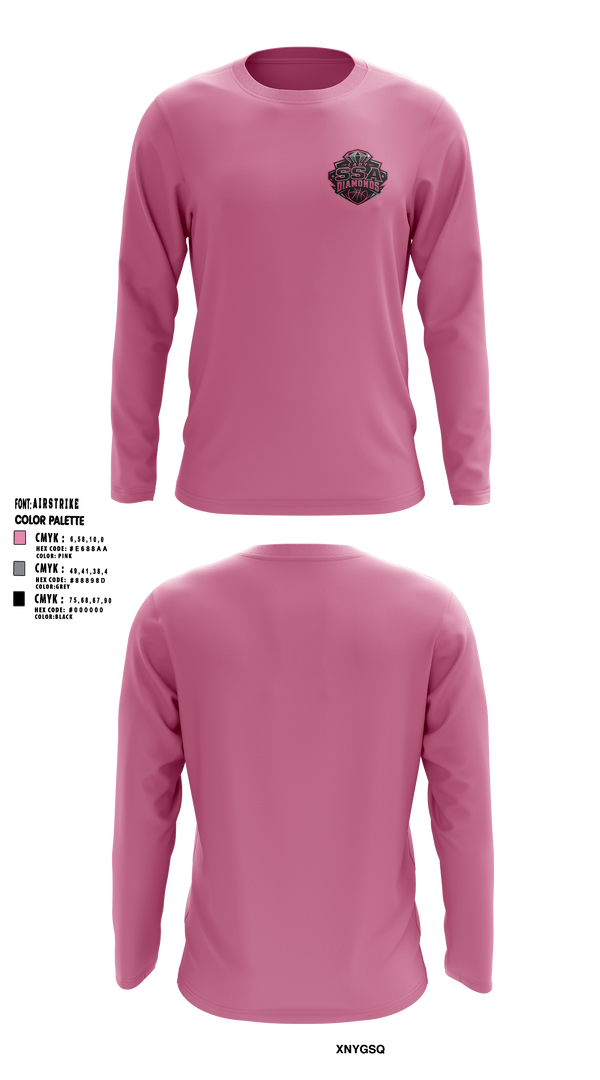 Long Sleeve Performance Shirt, SSA Lady Diamonds, Women's Basketball, Teamtime, Team time, sublimation, custom sports apparel, team uniforms, spirit wear, spiritwear, sports uniforms, custom shirts, team store, custom team store, fundraiser sports, apparel fundraiser