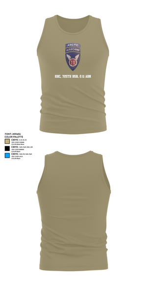Tank Top, HHC, 725th BSB, 2/11 ABN, , Teamtime, Team time, sublimation, custom sports apparel, team uniforms, spirit wear, spiritwear, sports uniforms, custom shirts, team store, custom team store, fundraiser sports, apparel fundraiser
