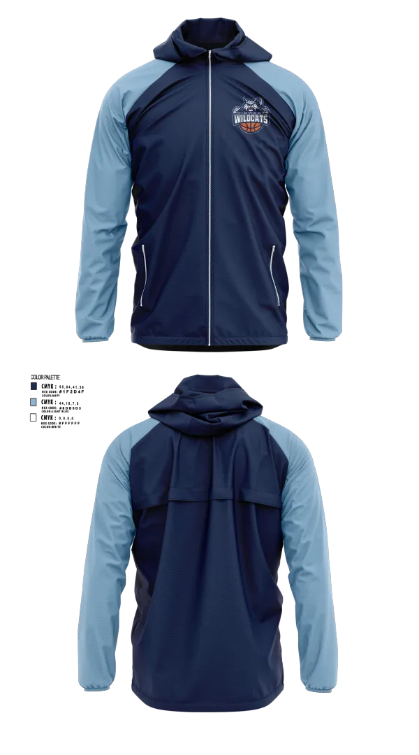 Windbreaker, Midwest Wildcats, Women's Basketball, Teamtime, Team time, sublimation, custom sports apparel, team uniforms, spirit wear, spiritwear, sports uniforms, custom shirts, team store, custom team store, fundraiser sports, apparel fundraiser
