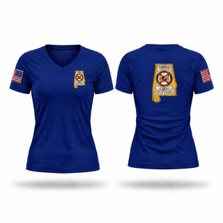 Womens Short Sleeve Vneck Shirt, Alabama Law Enforcement Agency, Police, Teamtime, Team time, sublimation, custom sports apparel, team uniforms, spirit wear, spiritwear, sports uniforms, custom shirts, team store, custom team store, fundraiser sports, apparel fundraiser
