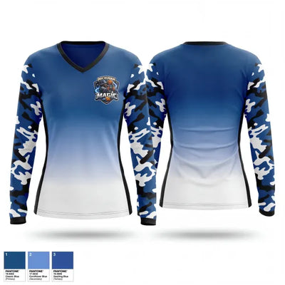 Michiana Magic 41043273 Women's Long Sleeve V-neck Shirt - 1